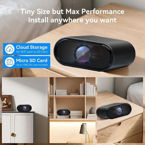 Mini Camera, 1080P Wireless Small Camera - Indoor Security Cameras with Night Vision & Motion Detection, APP Control Nanny Cam for Home, Office, Kids, Pet Monitoring, Miniguard Cam, SD/Cloud Storage in Kuwait