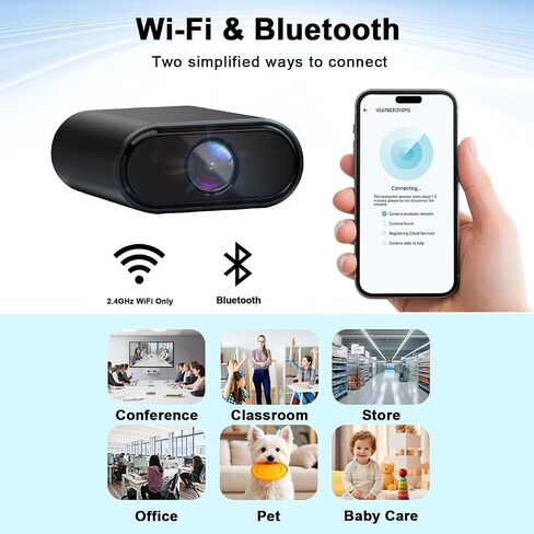 Mini Camera, 1080P Wireless Small Camera - Indoor Security Cameras with Night Vision & Motion Detection, APP Control Nanny Cam for Home, Office, Kids, Pet Monitoring, Miniguard Cam, SD/Cloud Storage in Kuwait