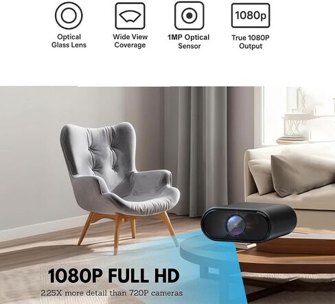 Mini Camera, 1080P Wireless Small Camera - Indoor Security Cameras with Night Vision & Motion Detection, APP Control Nanny Cam for Home, Office, Kids, Pet Monitoring, Miniguard Cam, SD/Cloud Storage in Kuwait