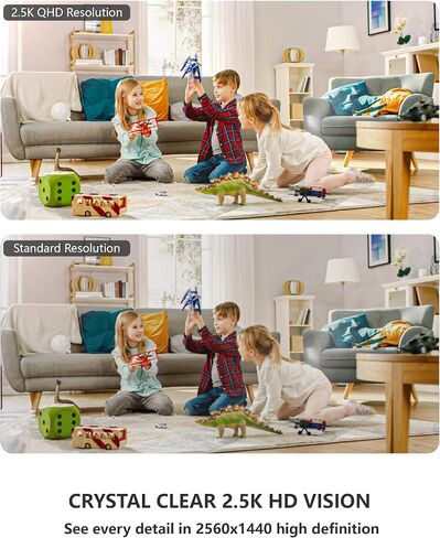 2K Wireless Clock Camera – AI Motion Detection, Remote Access via App, Dual‑Band 2.4/5GHz WiFi, Home Security Camera for Baby/Nanny Monitoring, Office, Pet in Kuwait