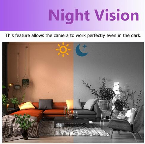 Security Camera,Hidden Spy Camera, 1080P Nanny Cam for Indoor/Outdoor Surveillance with Night Vision, Motion Detection | Portable, 10,000mAh Long Battery, Indoor/Outdoor Surveillance, Night Vision, Motion Detection in Kuwait