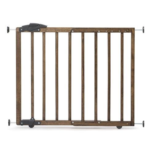 Nottingham Driftwood Wooden Baby Gate - Adjustable 27.5-41" Wide, 28in Tall – Hardware Mounted Swing Gate or Pressure Mounted Barrier - Kids & Pets Gate for Doorways, Hallways & Stairs in Kuwait