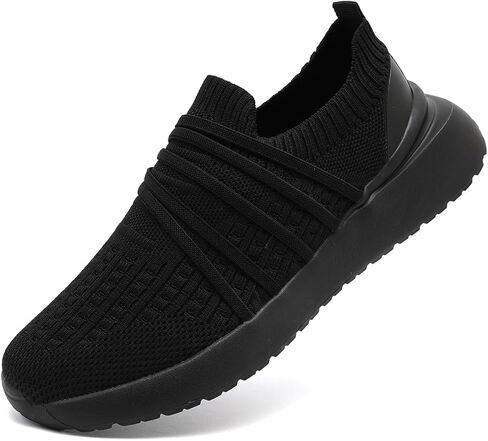 Womens Slip On Walking Shoes Running Sneakers Tennis Workout Sport Gym Breathable Mesh Lightweight Casual Fashion Walking Sneakers in Kuwait
