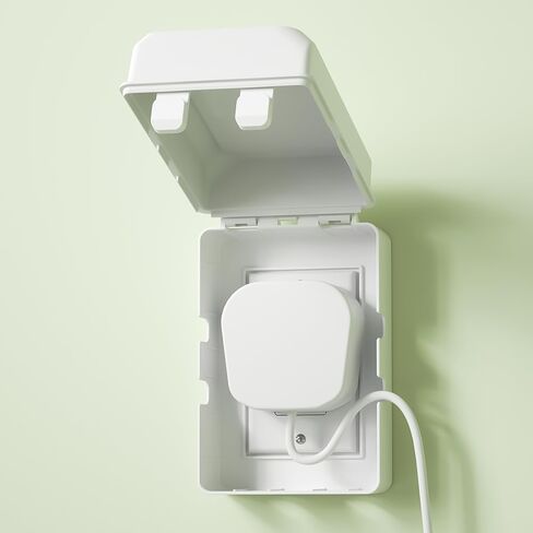 Extra Large Electrical Outlet Box, Indoor Wall Electrical Outlet Cover, Baby Safety Plug Cover, Easy to Use, Large Interior Space. (1 Pack, White) in Saudi Arabia