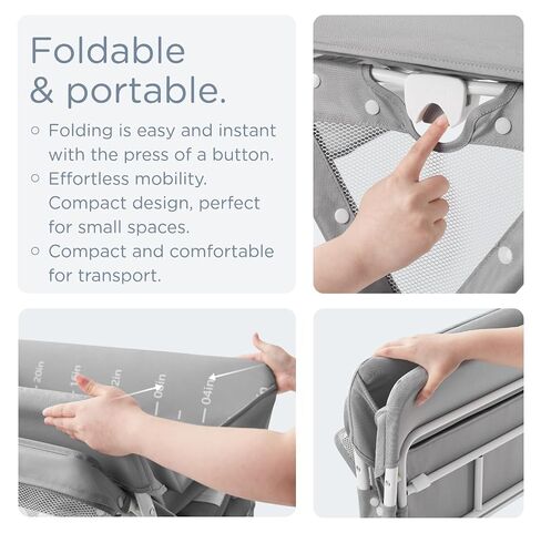 KUB Portable Baby Changing Table, Foldable Diaper Changing Table with Wheels for Nursery, Toddler Changing Table with Adjustable Height, Portable Changing Table for Newborn, Infant Grey in Kuwait
