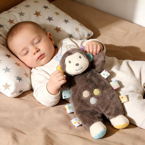 CREVENT Cozy Plush Baby Security Blanket Loveys for Baby Girls Boys, Minky Front and Back with Animal Face (Ivory Sheep) in Kuwait