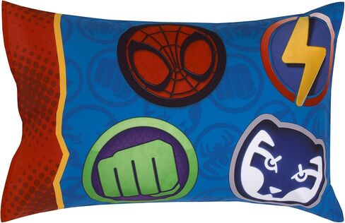 Marvel Spidey and His Amazing Friends 4 Piece Toddler Bed Set Comforter | Fitted Bottom Sheet, Flat Top Sheet, Reversible Pillowcase in Kuwait