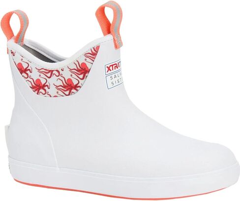XTRATUF 6" SALMON SISTERS ANKLE DECK BOOT - WOMEN’S White/Octopus (XWAB-101) in Kuwait
