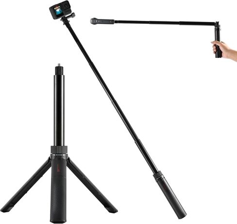 Selfie Stick Tripod Bullet Time Handle for Insta360 X5/X4, for DJI OSMO 360 Action 6/5 Pro, for GoPro Hero 13 Max 2, 50" Invisible Stick, Portable Lightweight Camera Tripod Stand with 1/4" Screw in Kuwait