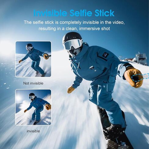 Selfie Stick Tripod Bullet Time Handle for Insta360 X5/X4, for DJI OSMO 360 Action 6/5 Pro, for GoPro Hero 13 Max 2, 50" Invisible Stick, Portable Lightweight Camera Tripod Stand with 1/4" Screw in Kuwait