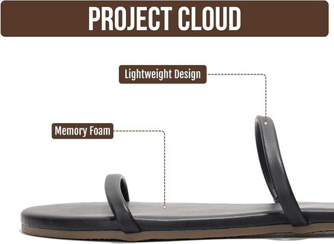 Project Cloud Summer Sandals for Women with Memory Foam Insole (Transition) | Memory Foam Insole; Beach Flip Flops; Non-Slip Sole; Lightweight Double Straps; Summer Sandals for Women; Everyday Comfort in Kuwait