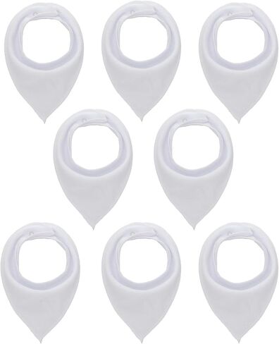 Cotton White Bandana Drool Bibs for Baby Girl Boys for Drooling and Teething for 8 Pack in Kuwait