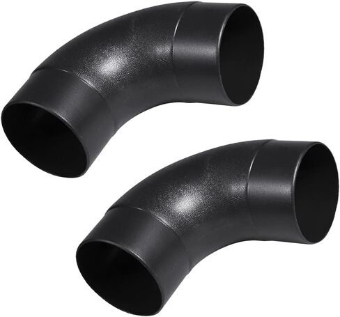 POWERTEC 70105-P2 4 In. 90 Degree Elbow - ABS Plastic Right Angle Dust Collector Connector in Kuwait