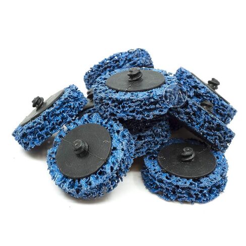 Benchmark Abrasives 2" Quick Change Non Woven Nylon Easy Strip Discs for Sanding Polishing Paint Removal with Male R-Type Backing Use with Die Grinder - (10 Pack) in Kuwait