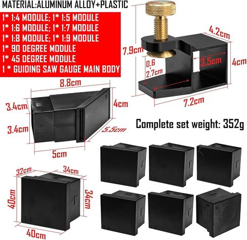 Dovetail Jigs Guide with 8 Magnetic Modules, Hand Saw Cutting Gauge, Wood Joints Saw Guide for Woodworking in Kuwait
