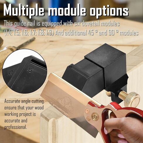 Dovetail Jigs Guide with 8 Magnetic Modules, Hand Saw Cutting Gauge, Wood Joints Saw Guide for Woodworking in Kuwait