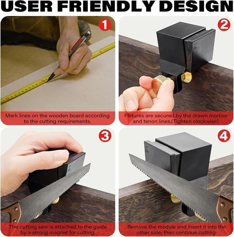 Dovetail Jigs Guide with 8 Magnetic Modules, Hand Saw Cutting Gauge, Wood Joints Saw Guide for Woodworking in Kuwait