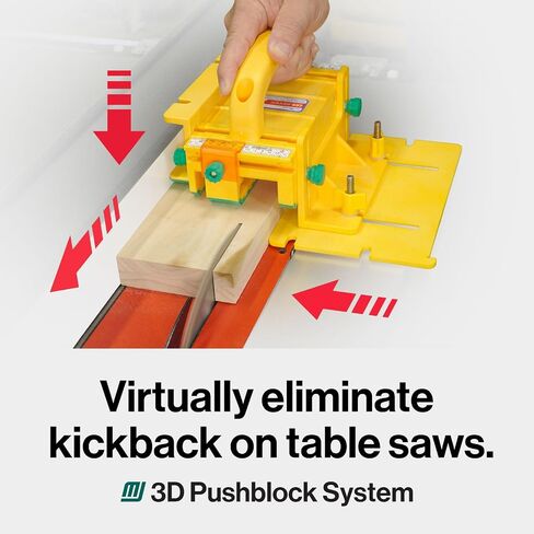 MICROJIG GRR-RIPPER PRO & Gravity Heel Kit – Ultimate 3D Pushblock for Safety, Precision & Control | Includes SafeRip Kit, Stabilizing Plate, Adjustable Spacer & Gravity Heel for Table Saw, and More in Kuwait