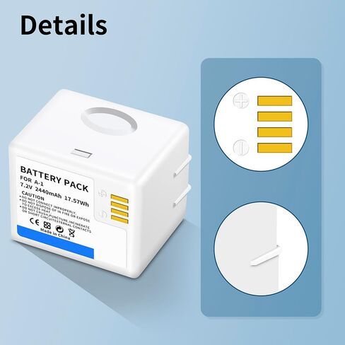 A-1 Battery Replacement Compatible with Arlo Pro, Pro 2, VMC4030 VMC4030P | VMS4230 VMS4430 VMS4530 VMS4230P VMS4430P VMS4530P-100NAR VMA4400 A-1B A-1C A1 Batteries in Kuwait