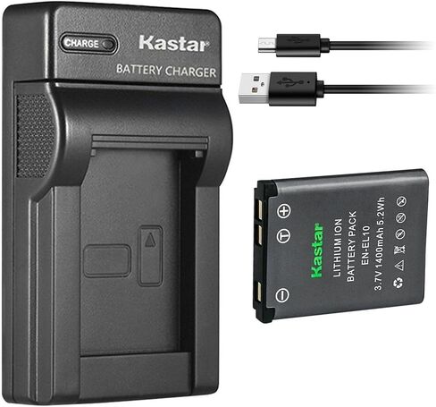 Kastar Slim USB Charger Compatible with Nikon EN-EL10 Battery & MH-63 Charger Compatible with Coolpix S200 S210 S220 S230 S3000 S4000 S5100 Camera in Kuwait