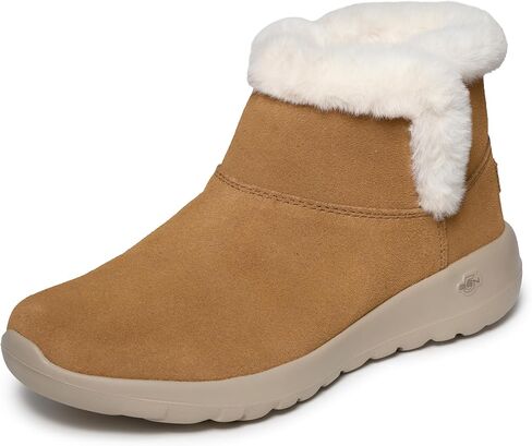 Skechers Women's On-The-Go Joy Bundle Up | Casual, 5GEN Cushioning, Air-Cooled Goga Mat, Faux Fur Lining, Water Repellent in Kuwait