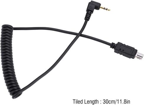 Remote Shutter Release Cable Cord for D750 D600 D610 D7000 D90, 30cm/100cm Tiled Stretchable Shutter Cable for Flash Trigger, AntiVibration Lightweight for in Kuwait
