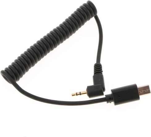 Coiled 2.5mm to S2 Camera Remote Shutter Cable for A6000 HX300 A9 in Kuwait
