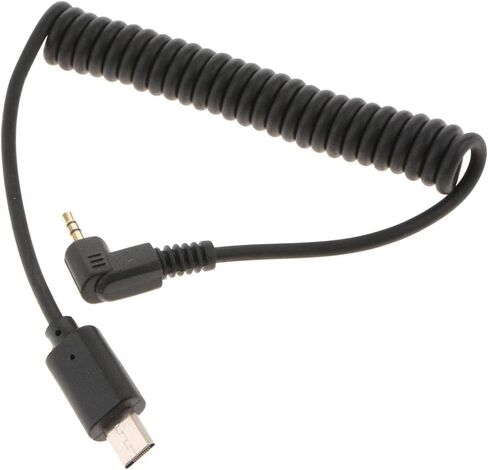 Coiled 2.5mm to S2 Camera Remote Shutter Cable for A6000 HX300 A9 in Kuwait