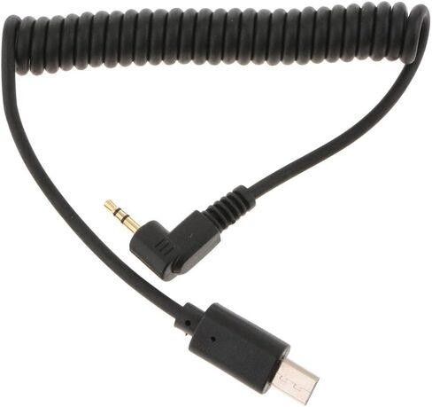Coiled 2.5mm to S2 Camera Remote Shutter Cable for A6000 HX300 A9 in Kuwait