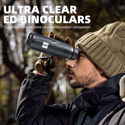 Premium ED HD Binoculars 10x42 for Adults, Waterproof & Fogproof with Magnesium Alloy Body, BAK4 Prism - High Power Binoculars for Bird Watching, Hunting, Travel & Outdoor Sports, Compact in Kuwait