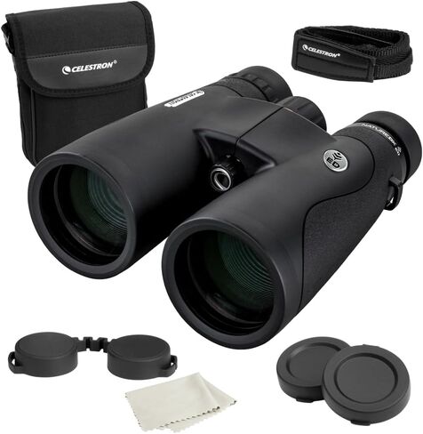 Celestron Nature DX ED 10x50 Low-Light Binoculars with ED Optics | Large 50mm Objective Lenses, ED Glass for Maximum Clarity, Superior Low-Light Performance, Phase-Coated BaK-4 Prism, Armored in Kuwait