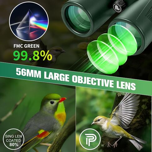 Monocular 12x42 Roof Prism Binoculars for Adults -Monoculars for Adults High Power with BAK4 Prism & FMC Lens, Suitable for Bird Watching Hunting Hiking Camping in Kuwait