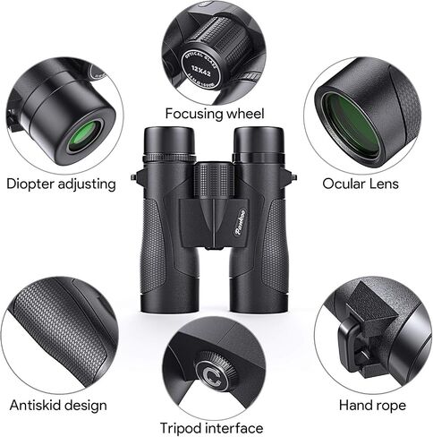 Monocular 12x42 Roof Prism Binoculars for Adults -Monoculars for Adults High Power with BAK4 Prism & FMC Lens, Suitable for Bird Watching Hunting Hiking Camping in Saudi Arabia