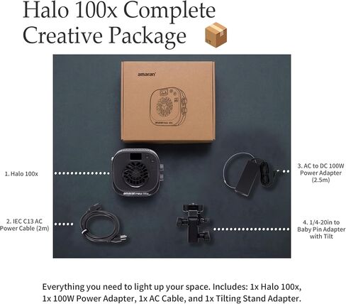 Amaran Halo 100x Bi-Color LED Monolight - Bundle with Octa Dome 60 in Kuwait