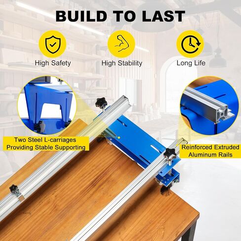 Router Sled, 64 Inches, Trimming Planing Machine for Woodworking for Slabs, XYZ Axis Adjustable, Slab Flattening Jig w/Adjustable Knob, Slab Flattening Mil, Great for Home Improvement Projects in Kuwait
