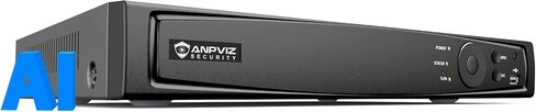Anpviz AI 12MP 16 Channel Network Video Recorder NVR with 4TB Hard Drive | 16CH H.265+ Power Over Ethernet AI Human/Vehicle Detection, Plug & Play Anpviz 12MP/8MP/6MP/5MP/4MP Cameras, Smart Playback in Kuwait
