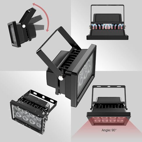 Univivi 8-LEDs IR Illuminator 850nm Infrared Flood Light for Night Vision | Long Range Infrared Illuminator for Security Camera, 90 Degree Wide Angle Infrared Light, IP67 Waterproof for Outdoor&Indoor in Kuwait