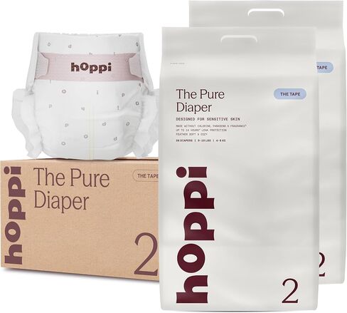 Hoppi Royal Dream Baby Diapers Size 4, 40 Count, 20-31 lbs | TCF Hypoallergenic, Cloud-Soft Feel, Fast Absorb Core, 14-Hour Leak Protection for Sensitive Skin and Dry Overnight Comfort in Kuwait