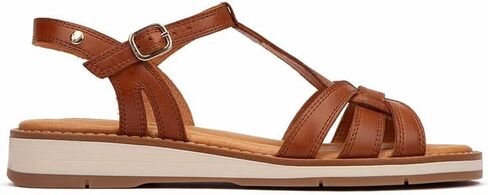 PIKOLINOS womens Pikolinos Roquetas Women’s Flat Sandals | Leather | Buckle | Brown in Kuwait