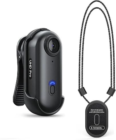 4K Mini Action Camera, Included 64GB, Wearable Camera with 360°Rotatable Clip & Magnetic Clip, 120 Minutes for Recording, for Lecture, Traveling, Pet Walking and Outdoors Activities JS-10B in Kuwait