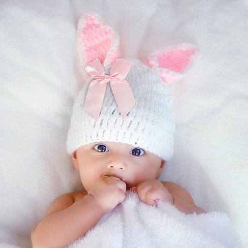 Baby Outfits Cute Crochet Knit Baby Jumpsuit Photography Props | for 0-6 Month Toddler Newborn Pink in Kuwait