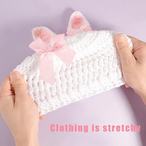Baby Outfits Cute Crochet Knit Baby Jumpsuit Photography Props | for 0-6 Month Toddler Newborn Pink in Kuwait