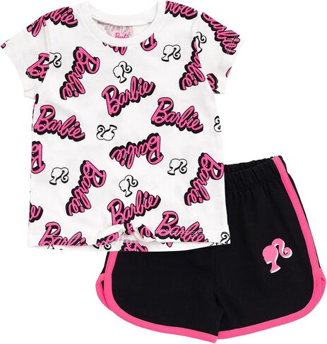 Barbie T-Shirt and Dolphin Active Shorts Outfit Set Modern Girls' coordinated outfit in Kuwait