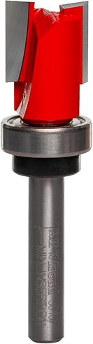 Freud 50-107: 9/16" (dia.) Top Bearing Flush Trim Bit with 1/4" shank, 9/16" carbide height, Red in Kuwait