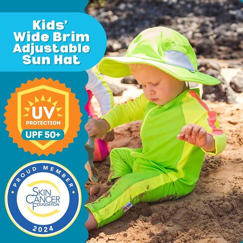 SwimZip Wide Brim Sun Hat | UPF 50+ Protection for Baby, Toddler, and Kids in Kuwait
