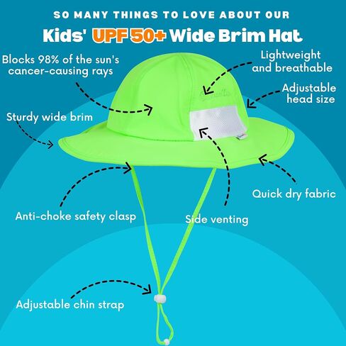 SwimZip Wide Brim Sun Hat | UPF 50+ Protection for Baby, Toddler, and Kids in Kuwait