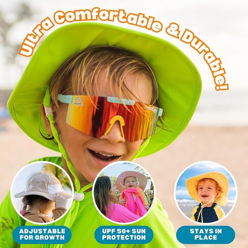 SwimZip Wide Brim Sun Hat | UPF 50+ Protection for Baby, Toddler, and Kids in Kuwait