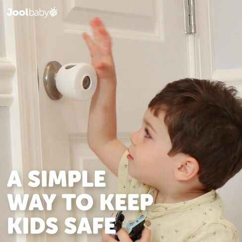 Jool Baby Door Knob Covers for Child Safety (4 Pack) - Easy to Install | Childproof Your Home & Keep Kids Out of Places They Shouldn’t Be – Easy for Adults to Open, Difficult for Kids to Figure Out in Kuwait