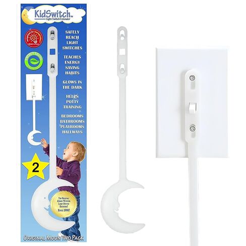 Kidswitch Light Switch Extender for Kids - Award Winning, Easy Grab Handle, Glow-in-The-Dark (Original, 2 Pack) in Kuwait