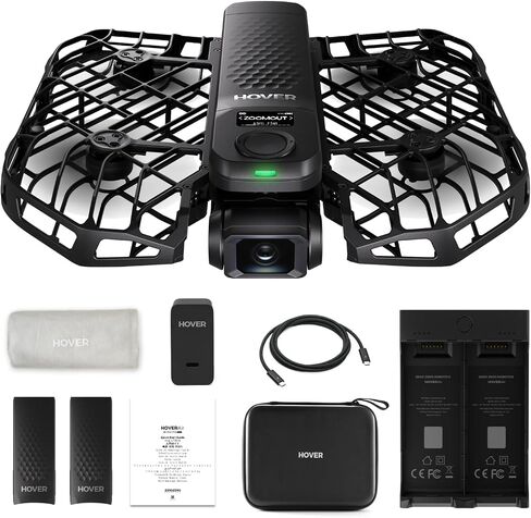 HOVERAir X1 PRO Fly Joy Combo, 4K Action Flying Camera, Foldable Drone | 42 KM/H Follow Speed, 15+ Fully Automatic Flight Modes, Fly Anywhere with OmniTerrain, SmoothCapture 2.0 in Kuwait